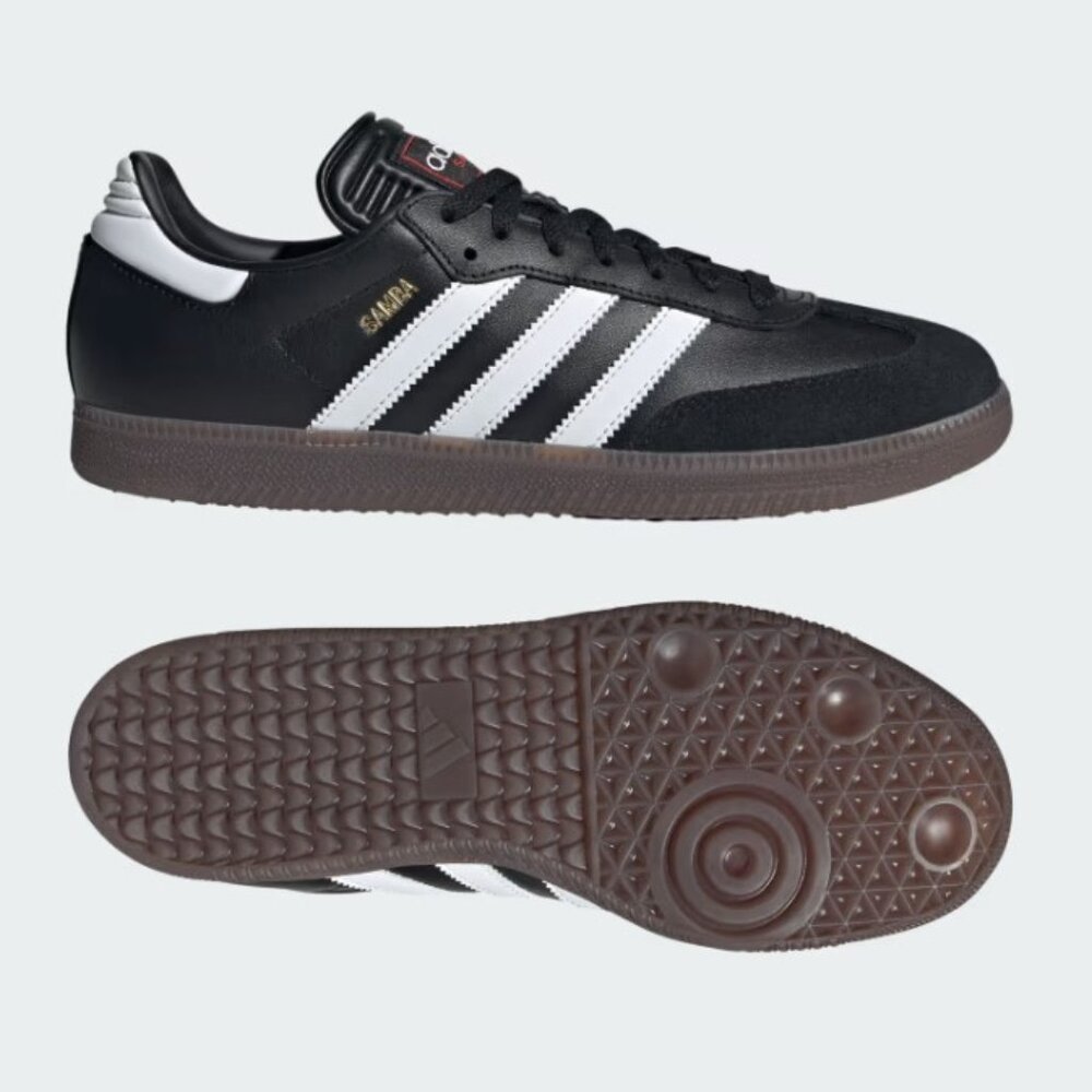 Adidas Samba Indoor Soccer Shoes Black Leather *LIKE NEW*
